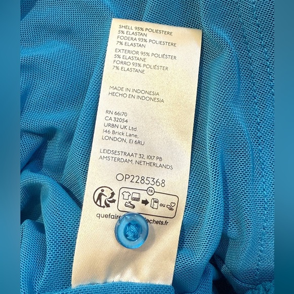 NWT By Anthropologie 1X Plus Textured Mini Shift Dress Blue - Picture 11 of 13